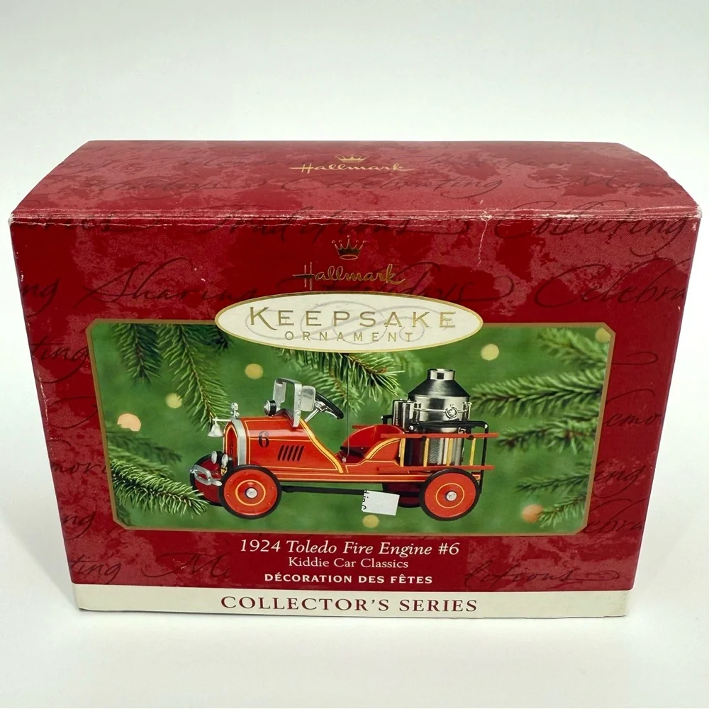 New Hallmark Keepsake Ornament 1924 Toledo Fire Engine‎ #6 Kiddie Car Classics